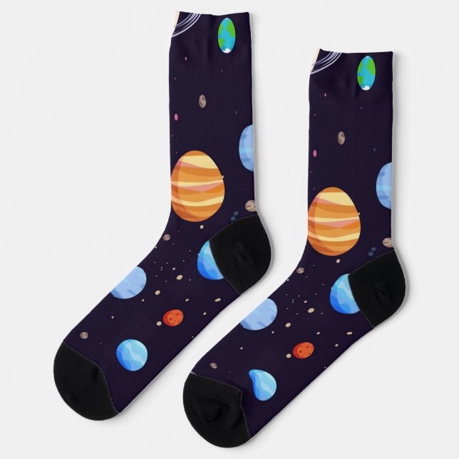Chaussette Motif spatial (Gauche)