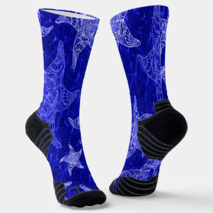 Chaussette Motif Starfish bleu