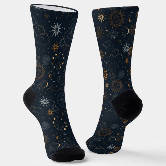 Chaussette Motif Stars & Planètes (Angulaire)