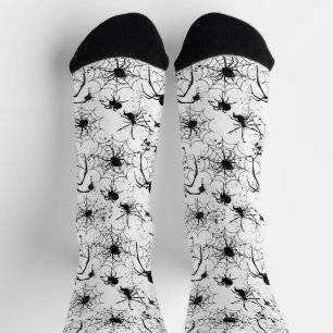 Chaussette Motif Toile d'araignée Halloween 