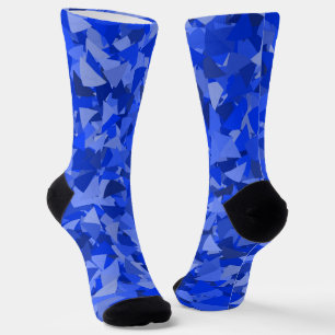 Chaussette Motif Triangle Bleu