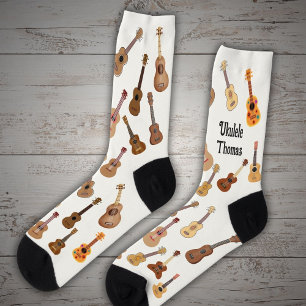 Chaussette Motif Ukulele avec nom