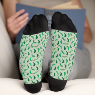 Chaussette Mouchoirs chiliens mignons sur des chaussettes ver