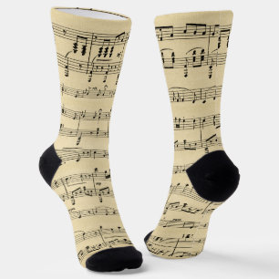 Chaussette Musique Antique Sheet