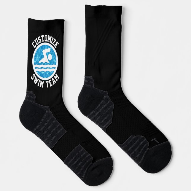 Chaussette Natation Personnelle Nage Nom de l'équipe Amusants (Droite)
