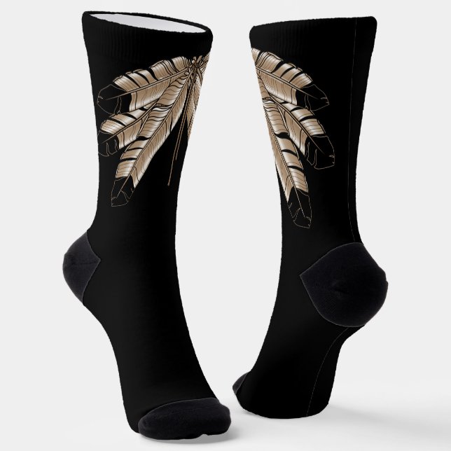 Chaussette Native Art Socks Eagle Fathers Socks Customized (Angulaire)