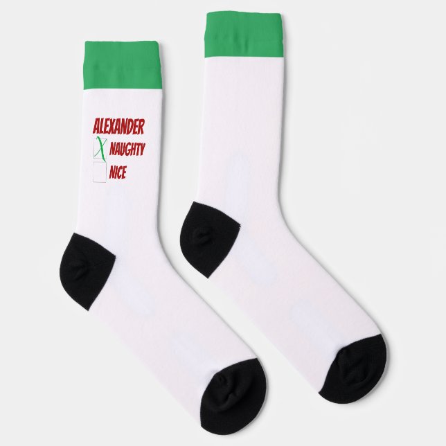 Chaussette Naughty personnalisé ou Nice Noël (Droite)