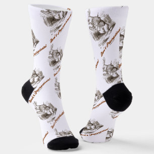 Chaussette Ne procrastinez pas ! White Rabbit Watch Wonderlan