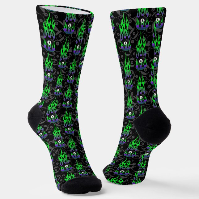 Chaussette Neon Green Huit Ball (Angulaire)