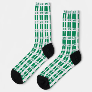 Chaussette Nigeria et drapeau nigérian en mosaïque