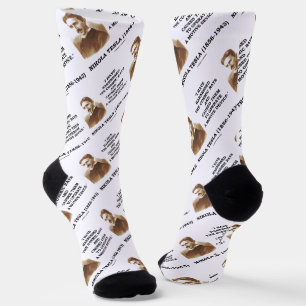 Chaussette Nikola Tesla Harnais Rayons Cosmiques Motif