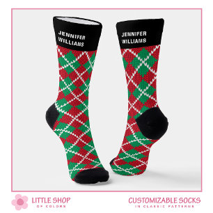 Chaussette Noël Argyle Personnalisé Classique