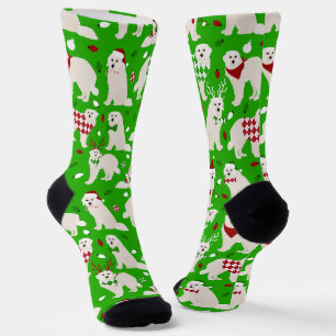 Chaussette Noël Chiens des Pyrénées Chaussettes