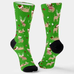 Chaussette Noël Chihuahuas Fawn