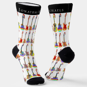 Chaussette Noël de guitare personnalisée