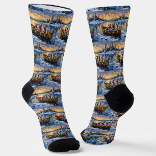 Chaussette Noël en bateau dalmate