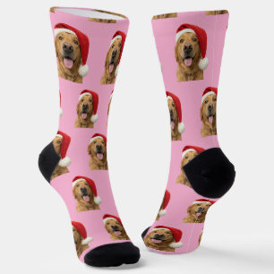 Chaussette Noël Golden Retriever personnalisé 
