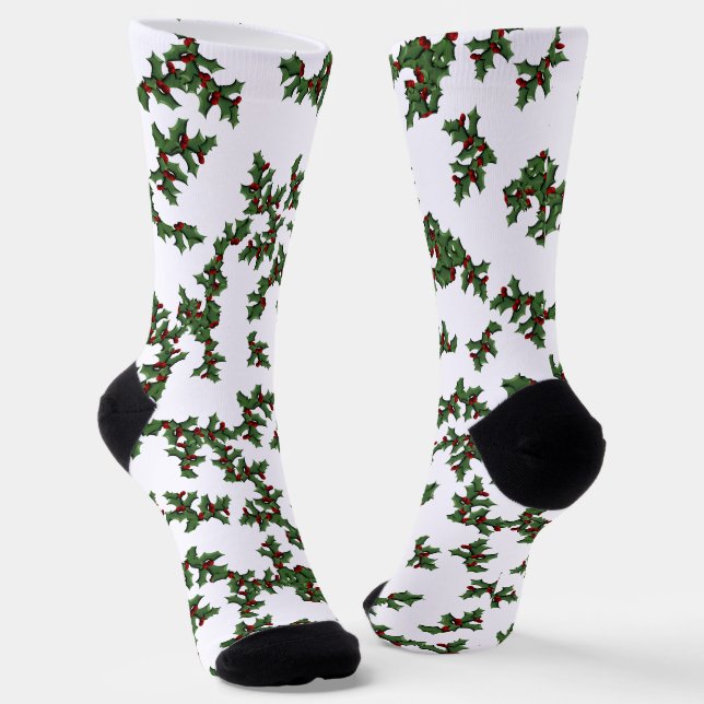 Chaussette Noël Holly et Berries (Angulaire)