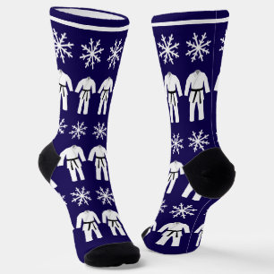 Chaussette Noël Karate costumes et Snowflakes Festin