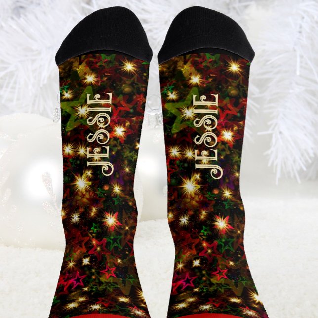 Chaussette Noël Personnaliser Nom Nouveauté Cadeau (Créateur téléchargé)