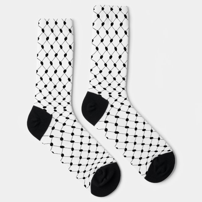 Chaussette Noir et blanc Keffiyeh Arabe (Droite)