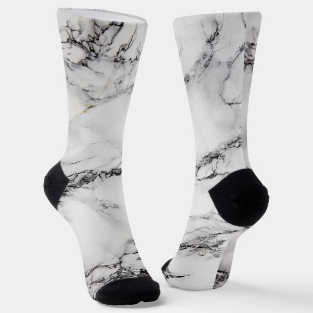 Chaussette Noir et Marbre blanc (Angulaire)