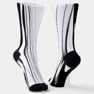 Chaussette Noir et Moderne Blanc