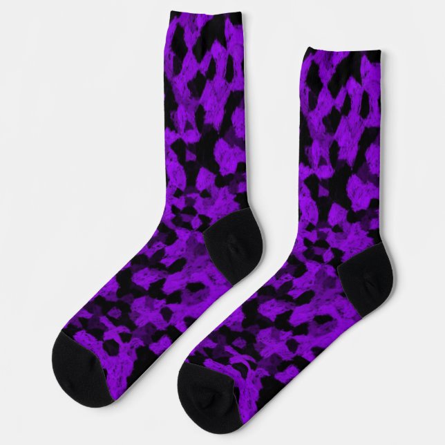 Chaussette Noir et violet (Gauche)