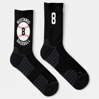 Chaussette Nom de l'équipe de baseball personnalisée et numér