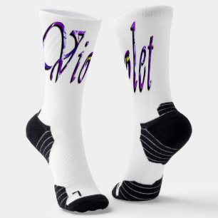 Chaussette Nom du violet floral, Chaussettes d'équipage