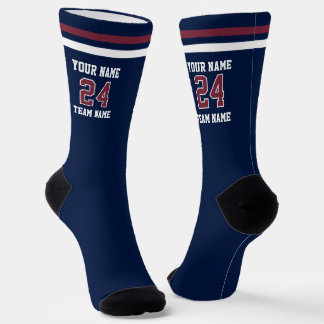 Chaussette Nom Numéro Équipe Sport Personnalisé