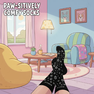 Chaussette Nom personnalisé Chaussettes cadeaux pour animaux 