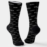 Nom personnalisé des hommes noirs élégants