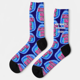 Chaussette NOM PERSONNALISÉ Easing GOD Out Geode 12 Step AA S