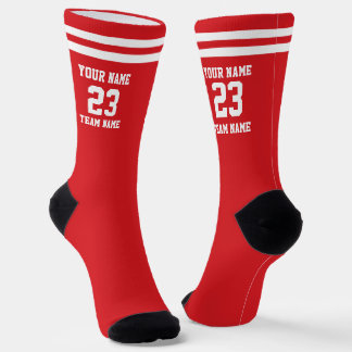 Chaussette Nom personnalisé Numéro Équipe Style athlétique