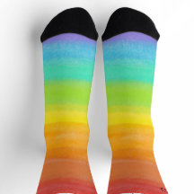 Nom personnalisé rainbow Socks