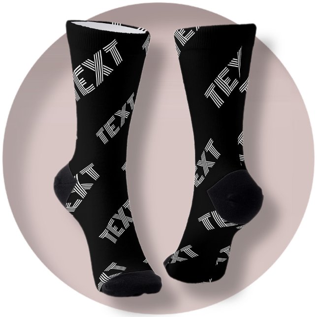 Chaussette Nom rétro-moderne gras ou Motif Word (Créateur téléchargé)