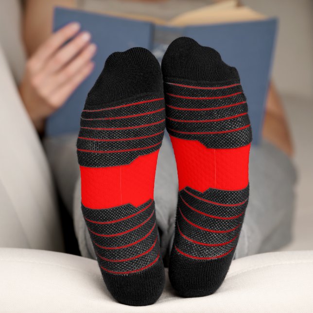 Chaussette Nom rouge critiqué Athlète (Fond)