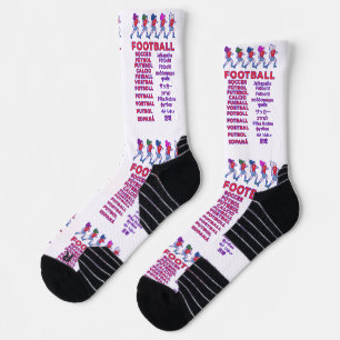 Chaussette Noms de footballeuses multilingues pour fans de sp