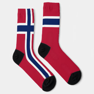 Chaussette Norvège Drapeau amusant Norvégien Fierté Nationale
