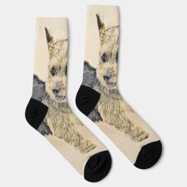 Chaussette Norwich Terrier Peinture - Cute Original Chien Art (Droite)