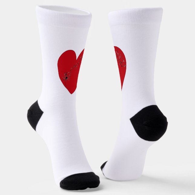 Chaussette Notes musicales dans le coeur (Angulaire)