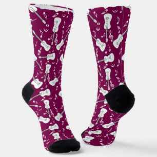 Chaussette Notes musicales de Guitare Lines