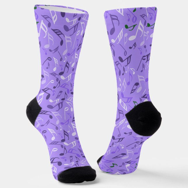 Chaussette Notes musicales violet (Angulaire)