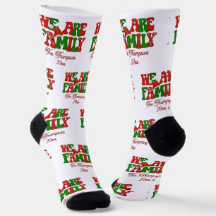 Chaussette Nous sommes la famille personnalisée correspondant