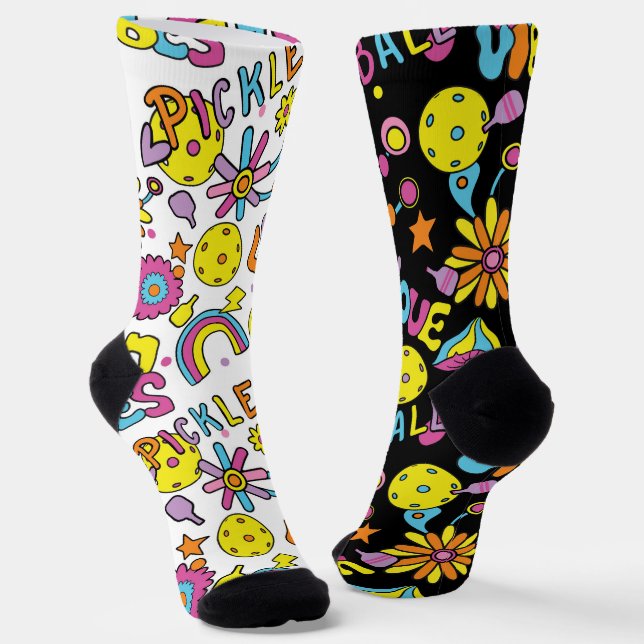 Chaussette Odd 🤪, super, années 90, pour cool pickleballer : (Angulaire)