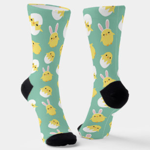 Chaussette OEuf de lapin de poulet pâque vert mignon