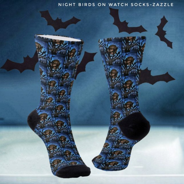 Chaussette Oiseaux de nuit à surveiller (Créateur téléchargé)