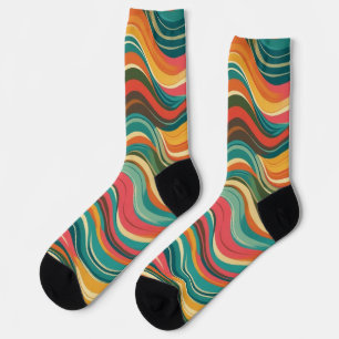 Chaussette Ondes Groove Psychedeliques 70s