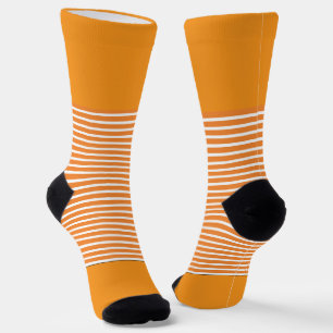 Chaussette Orange + Bandes horizontales orange